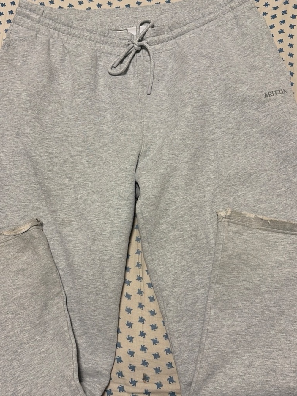 Aritzia Grey Knit Jogger Bottoms